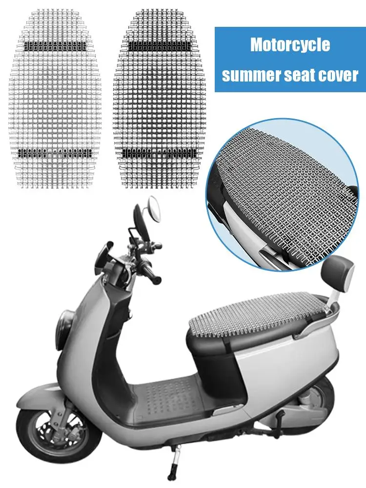 AliExpress NONE Universal Motorcycle Summer Seat Pad Breathable PE Net Cover Sunproof Waterproof Cool Air Mat For Scooter E-Bike