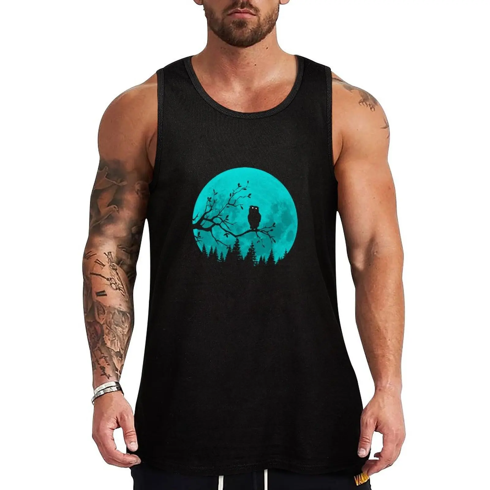 Owl Tank Top Anti Wrinkle Tank Top Easy Care Casual Sleeveless
