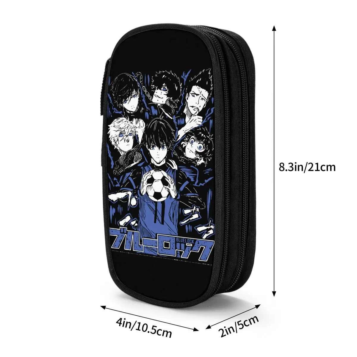Blue Lock Football Yoichi Isagi astucci portapenne Anime giapponesi borse studente astuccio per matite con cerniera per ufficio di grande capacità