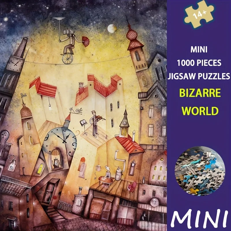 

1000-компонентный пазл «Невероятный мир» для взрослых, 15x10 дюймов (38x26 см), популярный рождественский подарок, сюрреалистический фэнтезийный художественный пазл