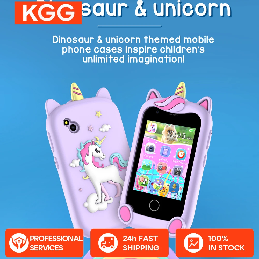 Enfants téléphone intelligent écran tactile caméra jouets apprentissage jouet téléphone lecteur MP3 cadeaux d'anniversaire de noël pour les garçons filles de 3 à 12 ans