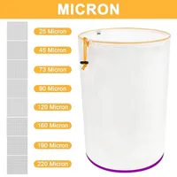 5 Gallon Filter Bag with Filter Screen Reusable Filter Bag with Opening on Top for Hydroponics Gardening 45-220 Micron 5