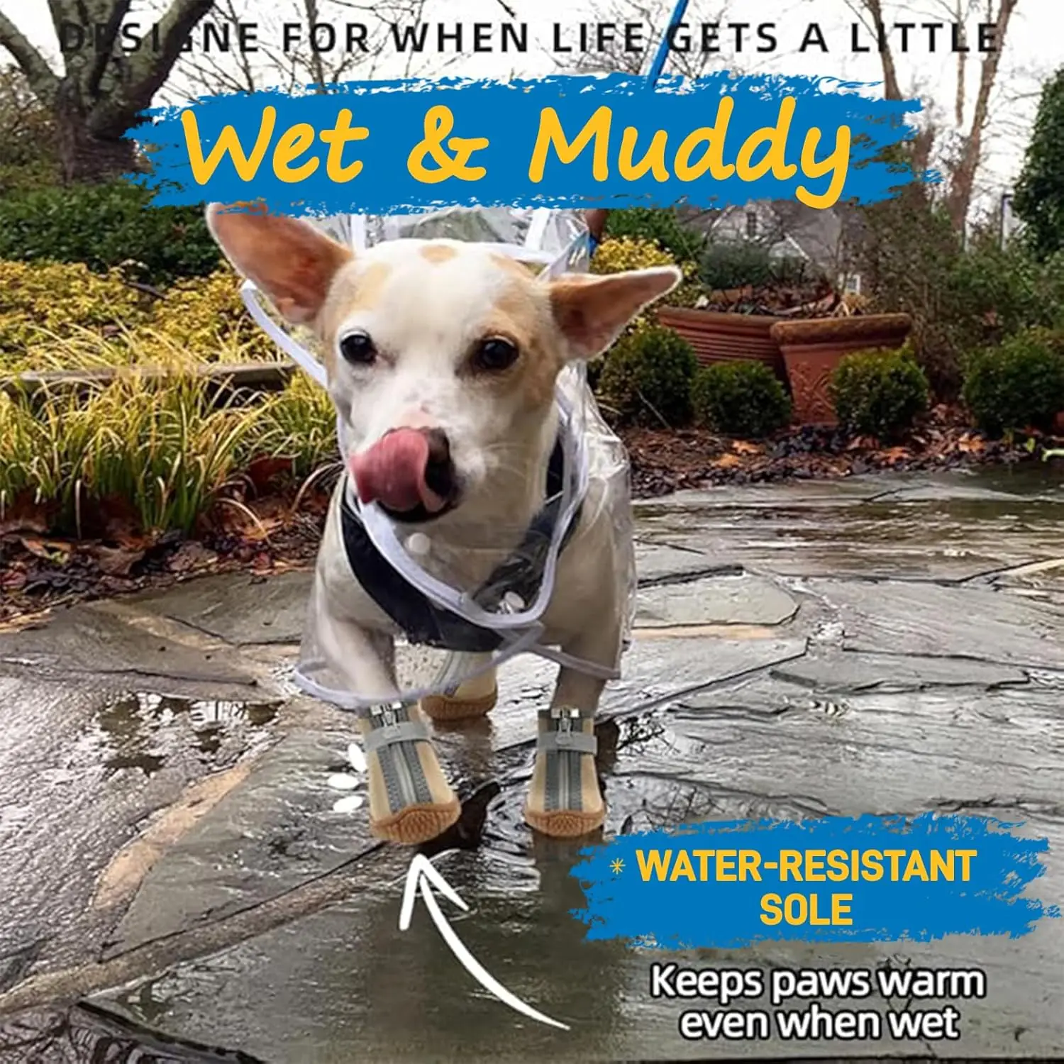 

4pcs Dog's Shoes Outdoor Waterproof Anti Slip Shoes For All Types Of Dogs Winter Warm Puppy's Shoes 2025 Pet Christmas Gifts