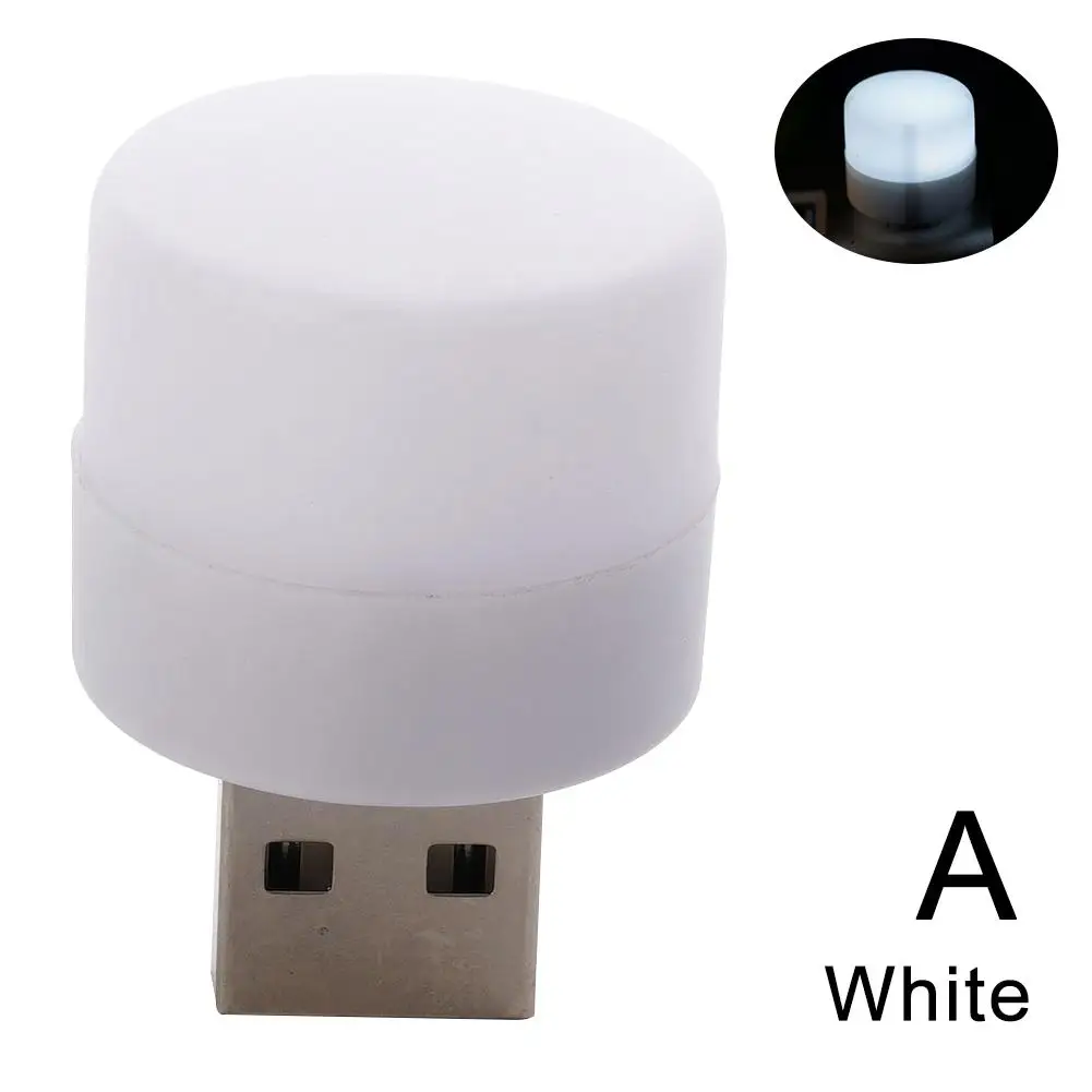 Mini USB Lampadine notturne Bianco caldo Protezione per gli occhi Lettura mobile PC Libro Luce di alimentazione Lampada a LED Spina di ricarica USB M8I4