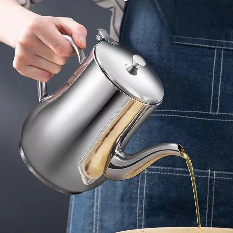 

LMM stainless steel leak-proof oil tank pot kitchen household oil filter artifact