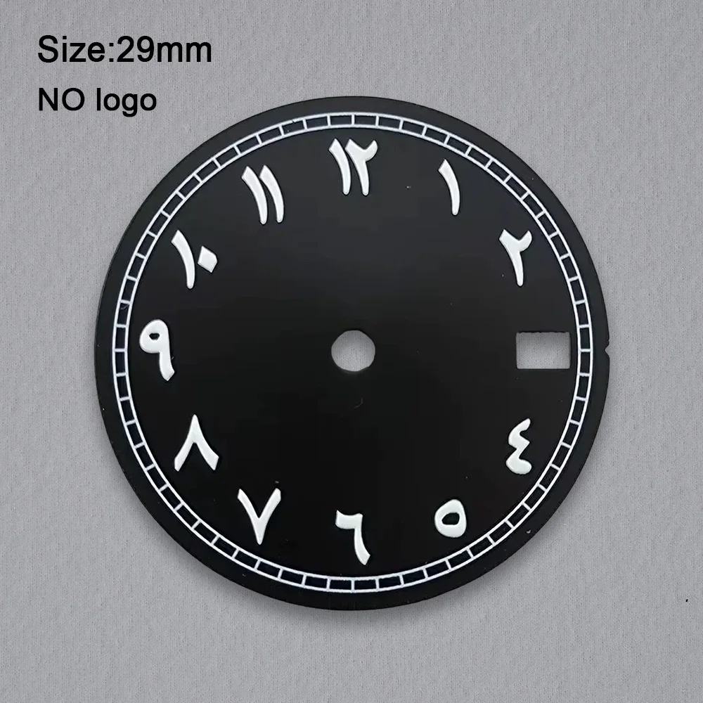 No Logo 29mm Arabic Letter Numerals Dial For NH35 Movements Custom Logo Watch Dials Hands Accessories Repair Tools