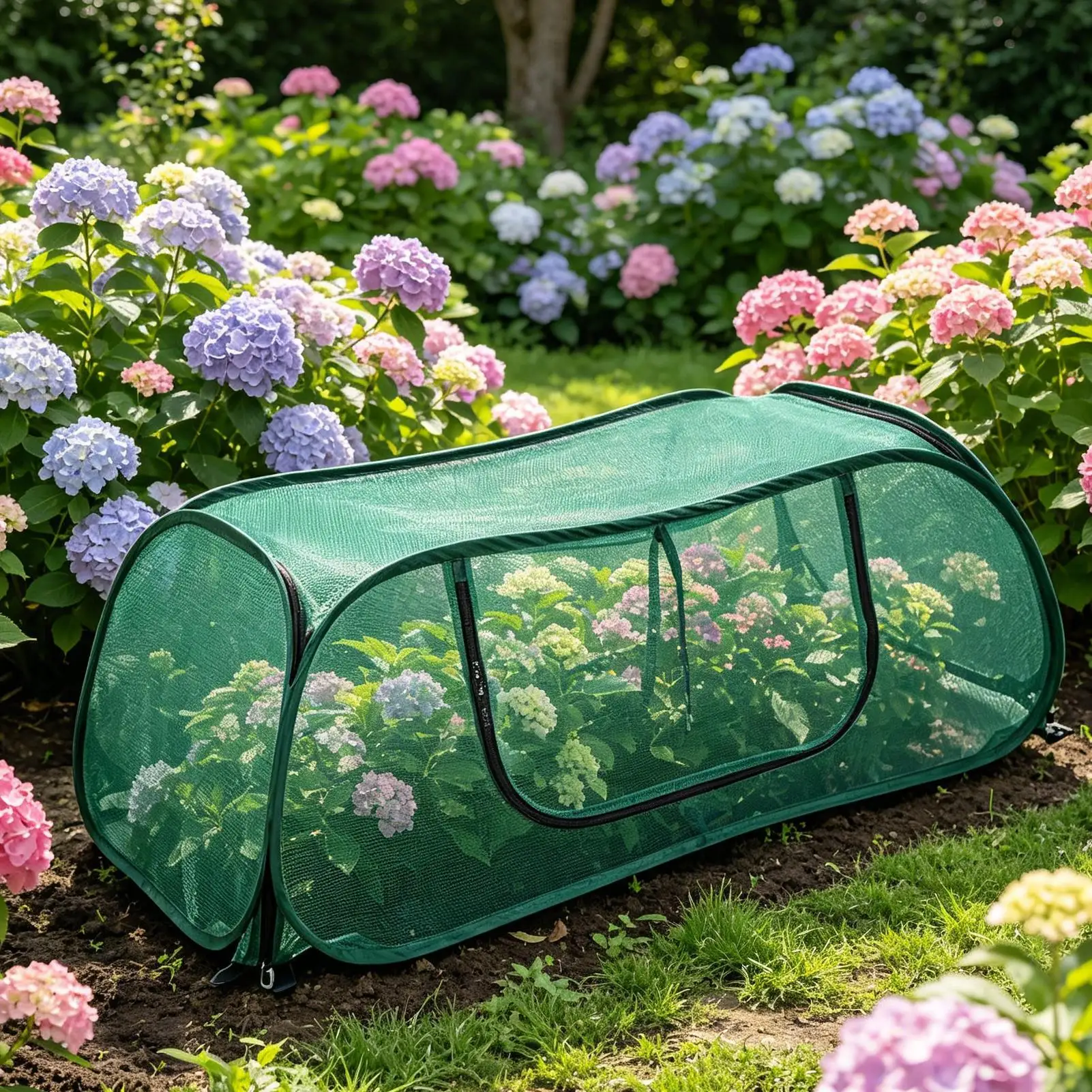 

Raised Bed Cover Reusable Breathable Guard Tent With 4 Ground Stakes Mesh Garden Cover For Fruits Flowers Strawberries Tomatoes
