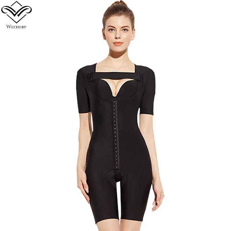 

Stretch Waist Shapewear Bodysuit Women Postpartum Body Shaper Romper Postoperative Playsuit Convenient Open-Crotch Bodys