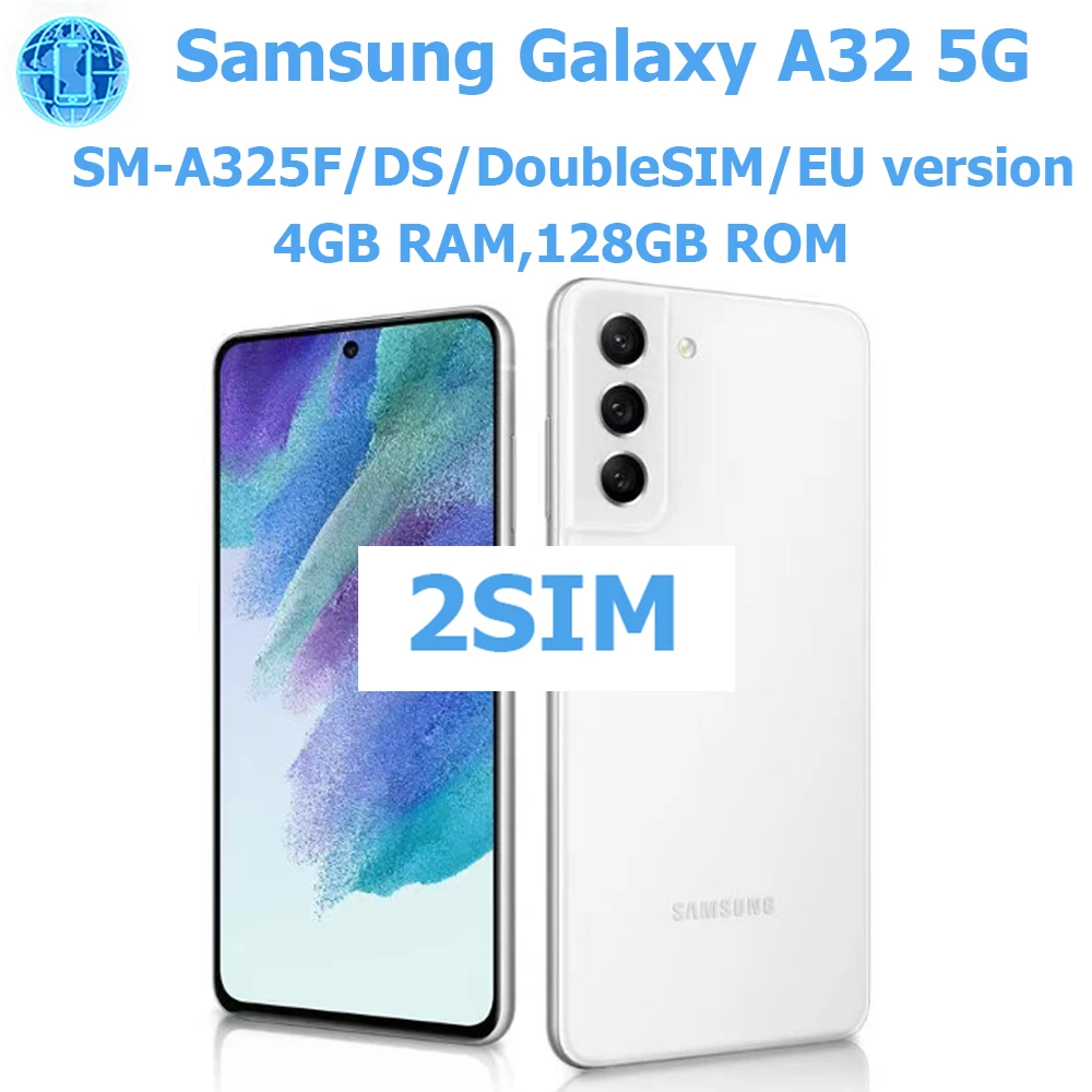 Samsung Galaxy A32 5G Smartfon Android 6,5 cala Snapdragon Octa-Core NFC 5000mAh Cztery Kamery 48MP Wersja US Oryginalny Odblokowany