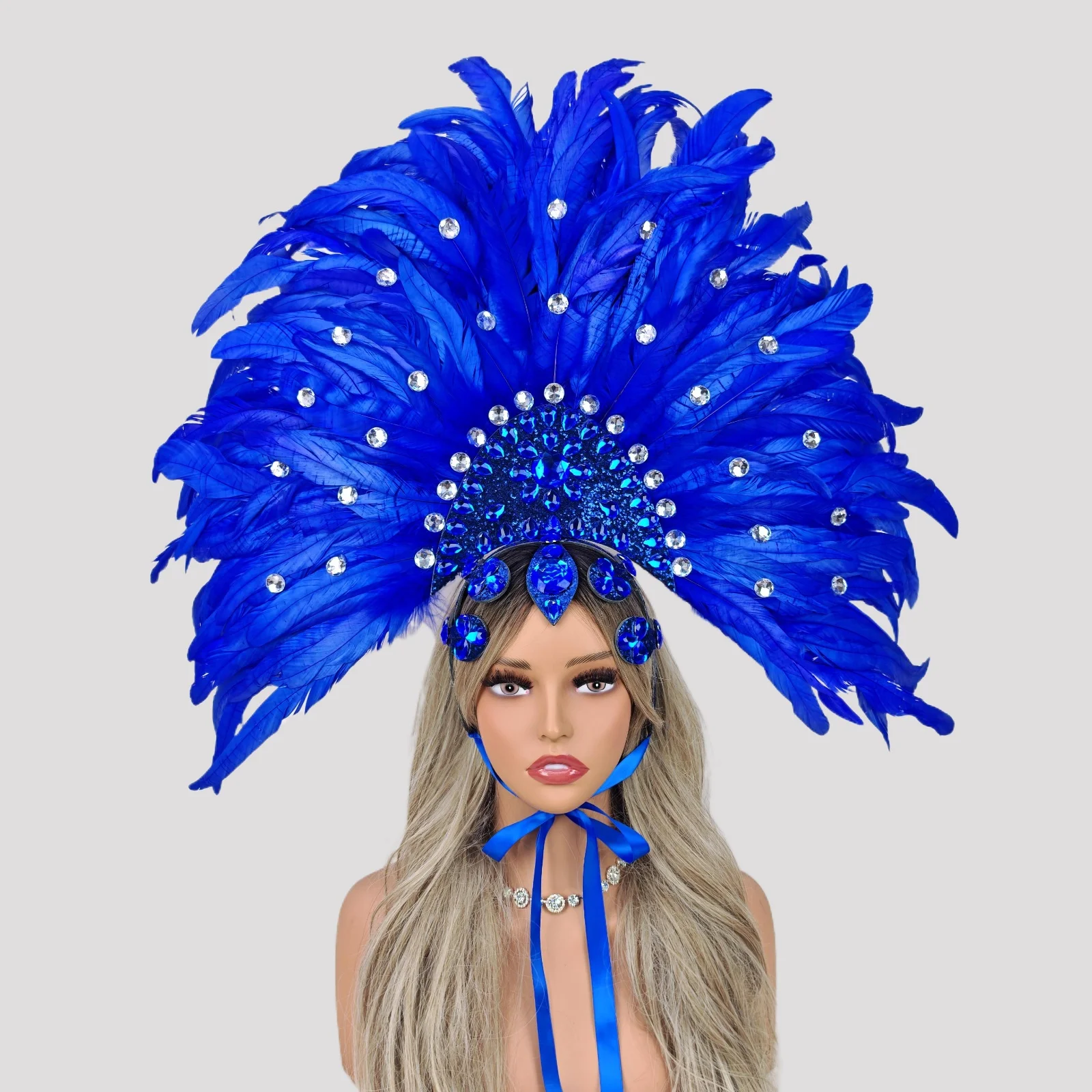 Carnival graduation ball costume accessories artificial feather headdress hair accessories Halloween catwalk character Cos props image 5