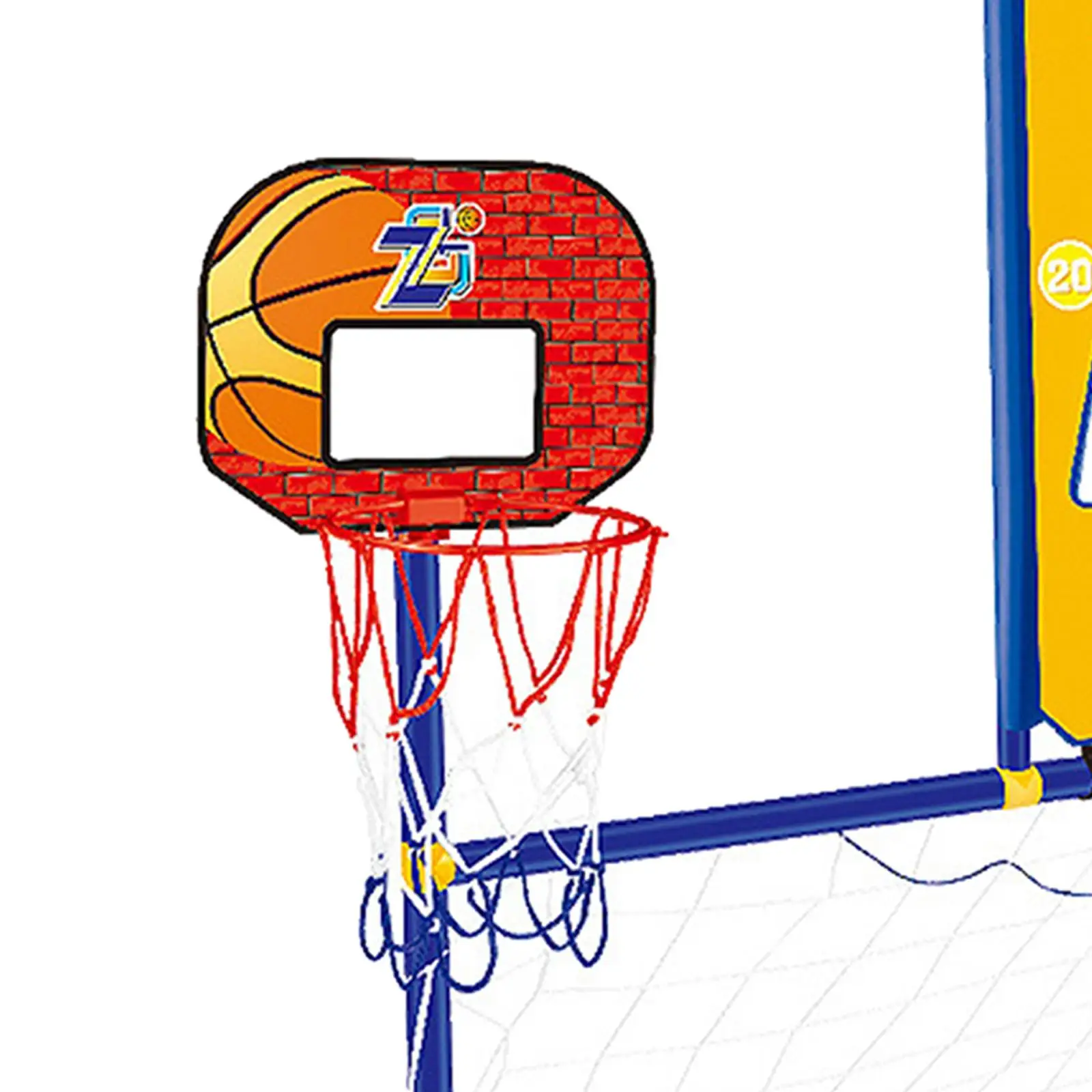 

Football Goal Basketball Board Disc Rack 3 in 1 for Indoor Outdoor Children