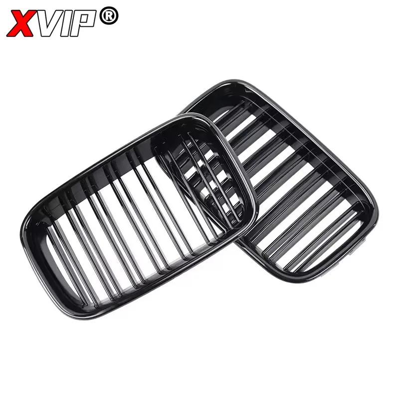 XVIP Gloss Black Radiator Grill Double Line Style Front Bumper Grille For BMW 3 Series E36 318i 325i M3 1992-1996 Racing Grill