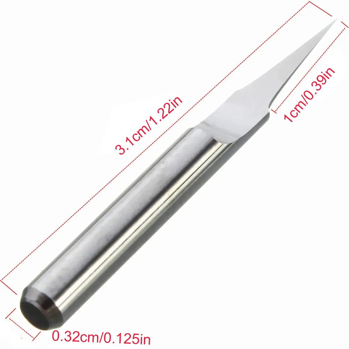 10Pcs 3.175mm Carbide PCB Engraving Bit The Handle 10 Degree 0.1mm V Shape Shank Tungsten Bit Milling Cutter CNC Router Bit Tool