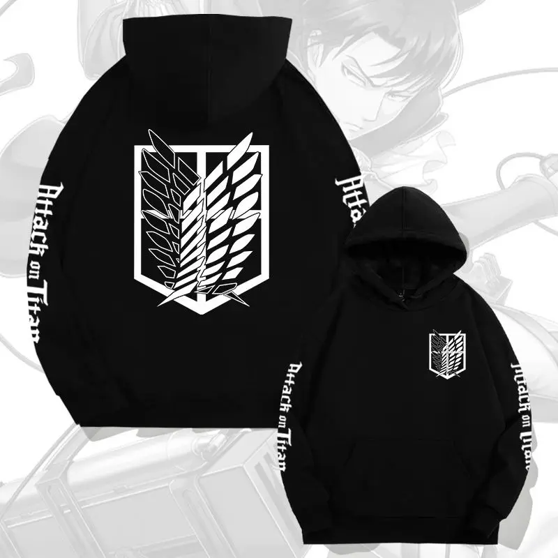 Japan Anime Attack on Titan Men Hoodies Spring Autumn Hip Hop Casual Pullover Top Hoodie Fashion Sweatshirts Jogging Sportswear