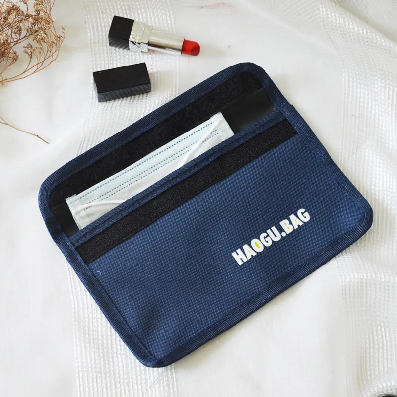 Bolsa de almacenamiento de máscara portátil para niños, organizador de cubierta de nariz, herramienta de entrada para estudiantes, bolsa con Clip para máscara, almacenamiento de moscas