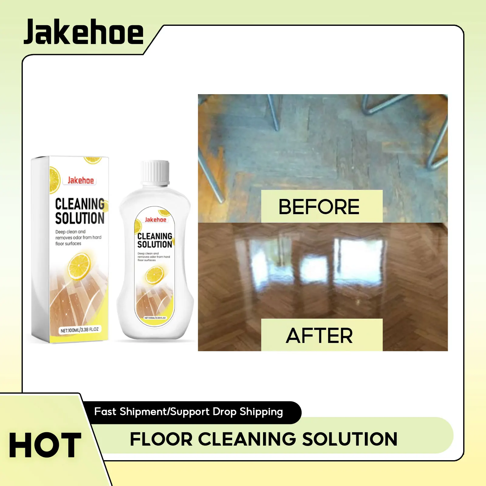 

Floor Cleaning Solution Stain Cleaner Ceramic Tile Polishing Brightening Dirt Removal Detergent Renovating Wooden Floor Liquid