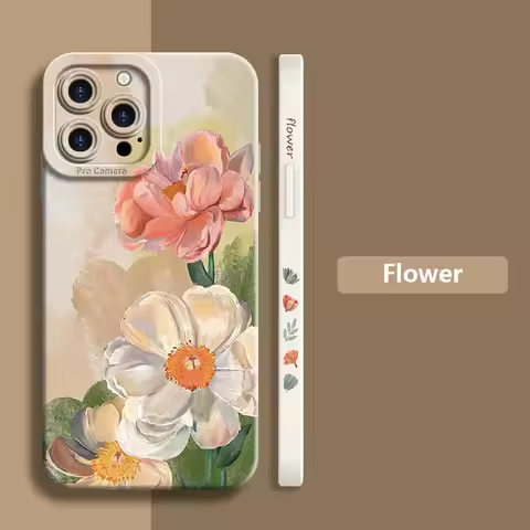For Samsung Galaxy A54 5G Case for Samsung A16 A15 A14 A34 A35 A13 A53 A55 A52 S23 S22 S25 Ultra S24 FE Plus Flowers Phone Cover