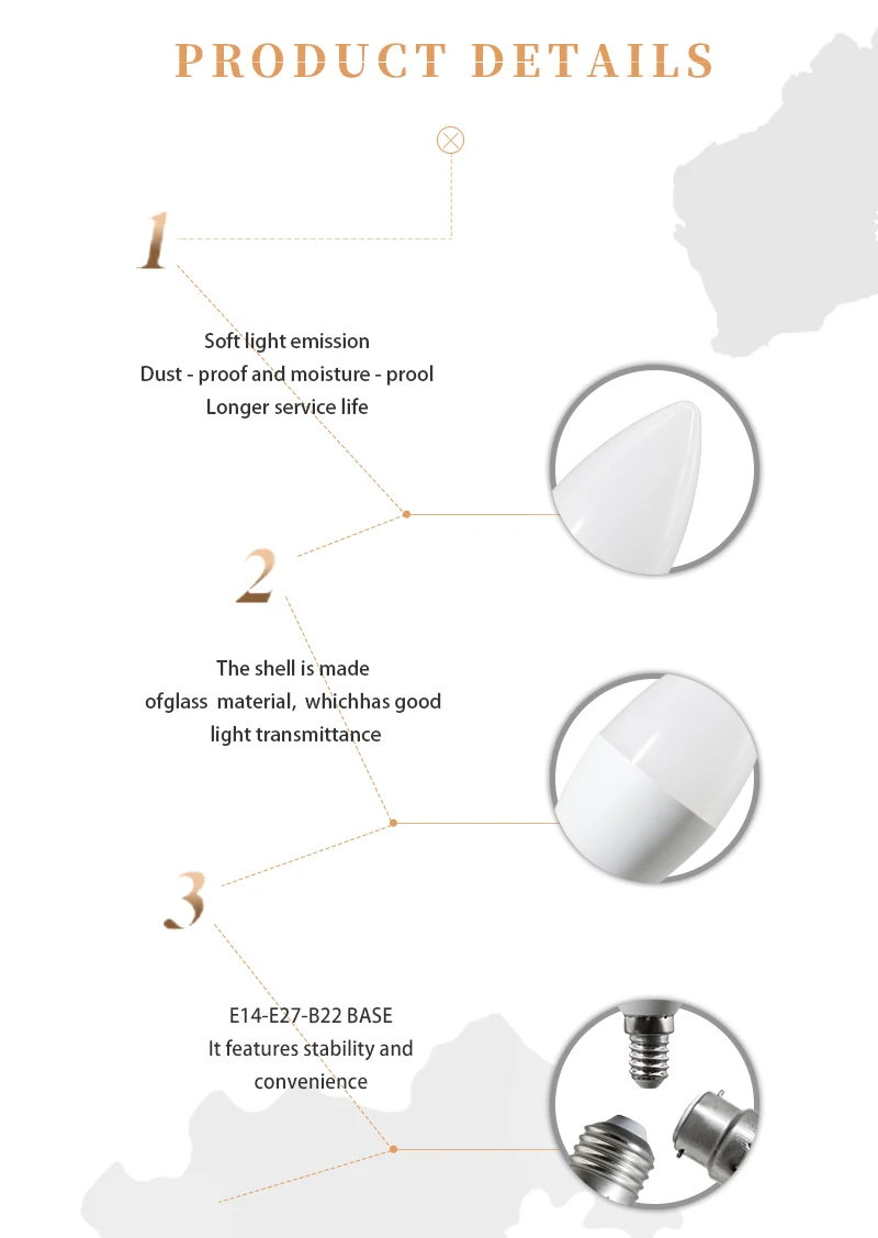 100 قطعة/الوحدة C37 G45 البسيطة LED شمعة لمبة ضوء 7 واط 3 واط التيار المتناوب 220 فولت E14 E27 B22 قاعدة ضوء وميض خالية مناسبة لدراسة لامبارا Led