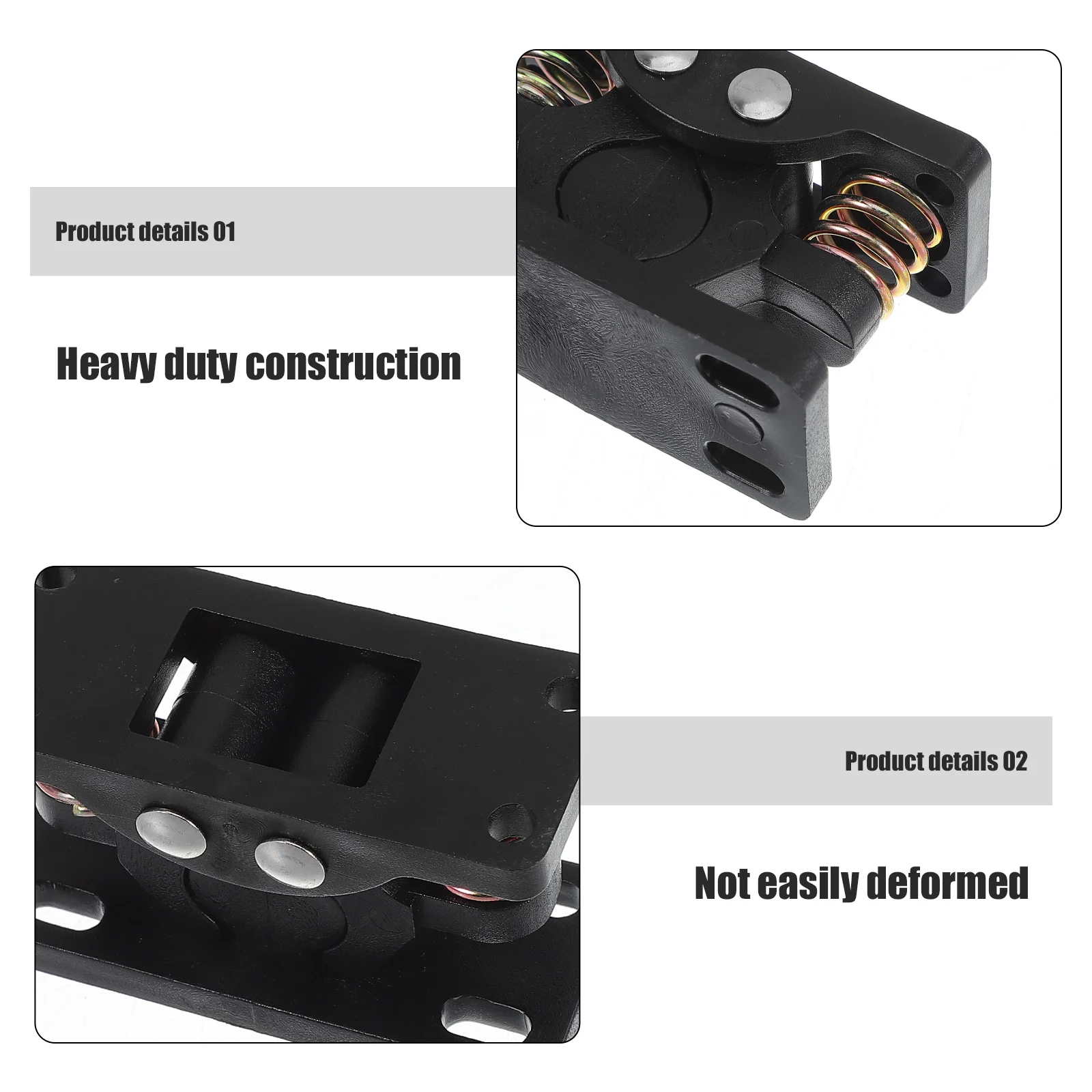 أسطوانة مزدوجة الصيد الربيع تحميل الثقيلة مزلاج الباب سبائك الزنك الأسود لخزانة درج صندوق مقطورة معدات التخييم التخزين البحرية