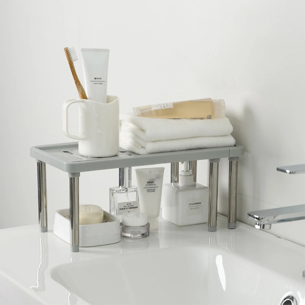 

Storage Rack Bathroom Shelf Sink Organizer for Kitchen Spice Shelves Shelving Desktop Detachable