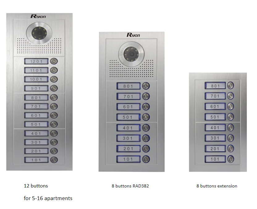 Smart Doorbell Apartments Video Doorphone Support 8/12 Families Wireless  Intercom Video Door Phone System
