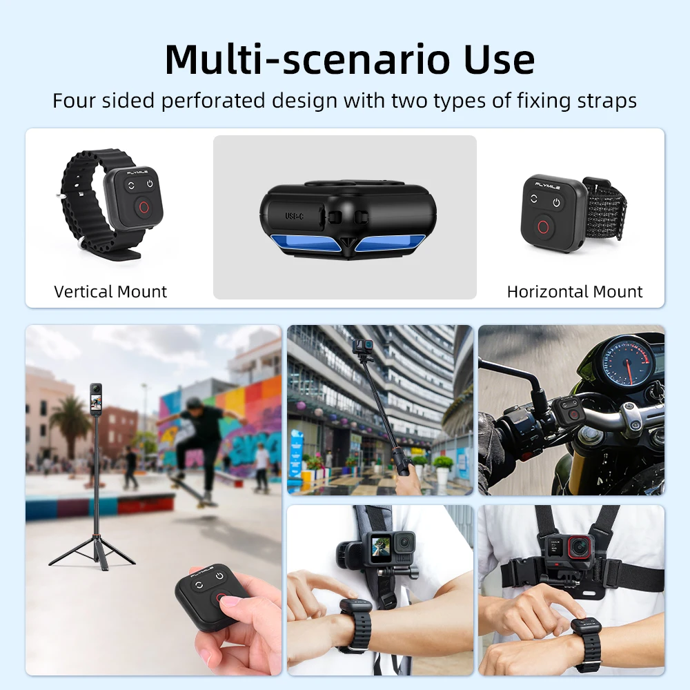 Bluetooth Remote Controller For Insta360 X5/X4/Ace Pro 2/Ace Pro Camera Ios&Android Shutter Release Button Controller image 5