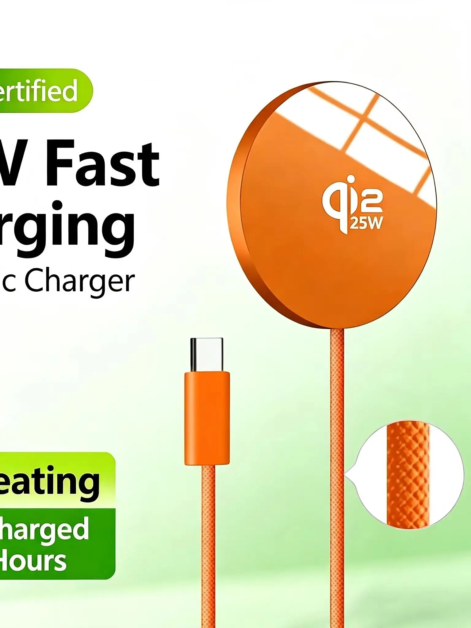Nowa ładowarka magnetyczna Qi2.2 do szybkiego ładowania bezprzewodowego 25W dla iPhone 18 17 16 15 14 13 12 Pro Max Samsung S25 S24 S23 — zdjęcie produktu 7