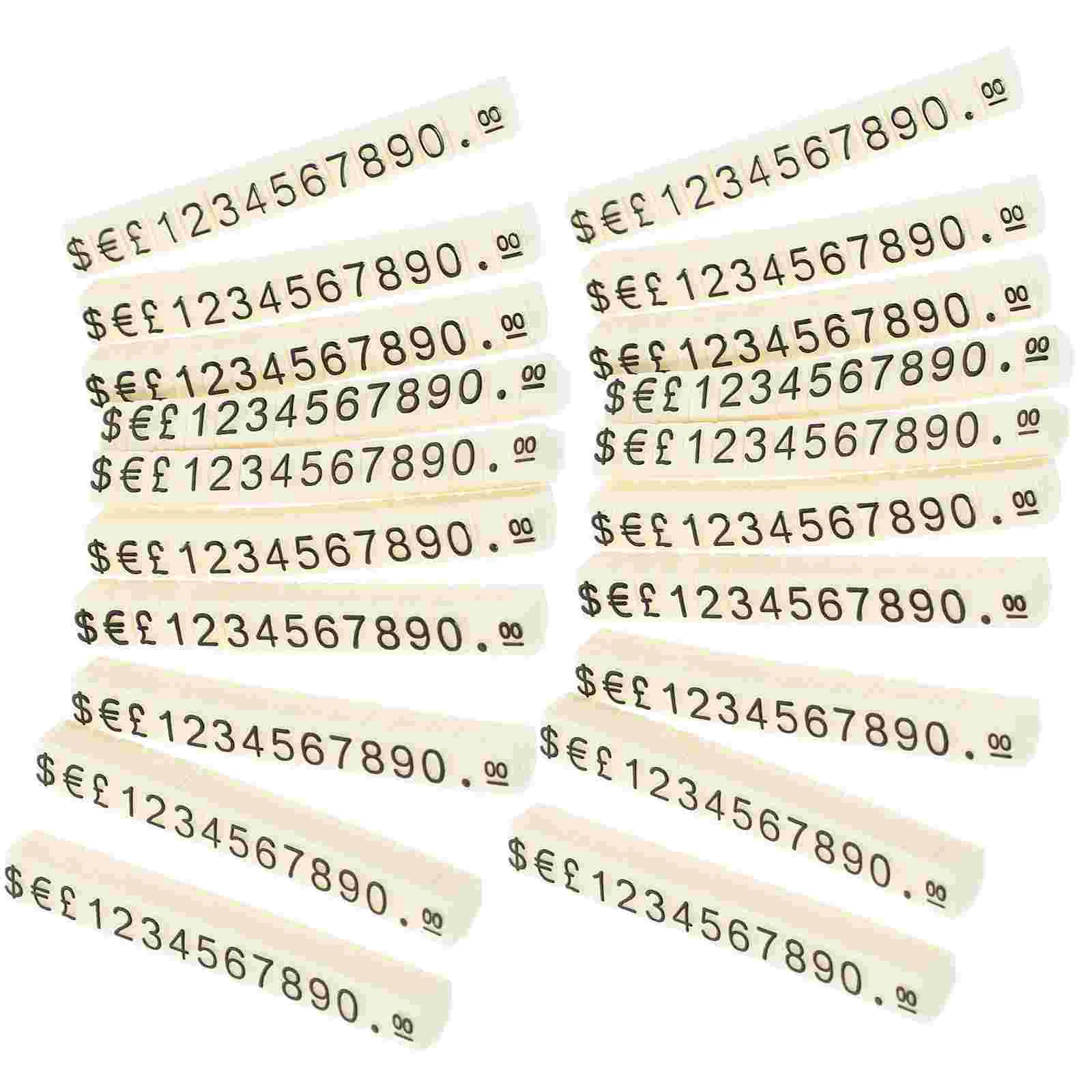 20 Pcs Price Tag Cube Tags Cubes for Jewelry Retail Label Display Blocks The Sign Adjustable