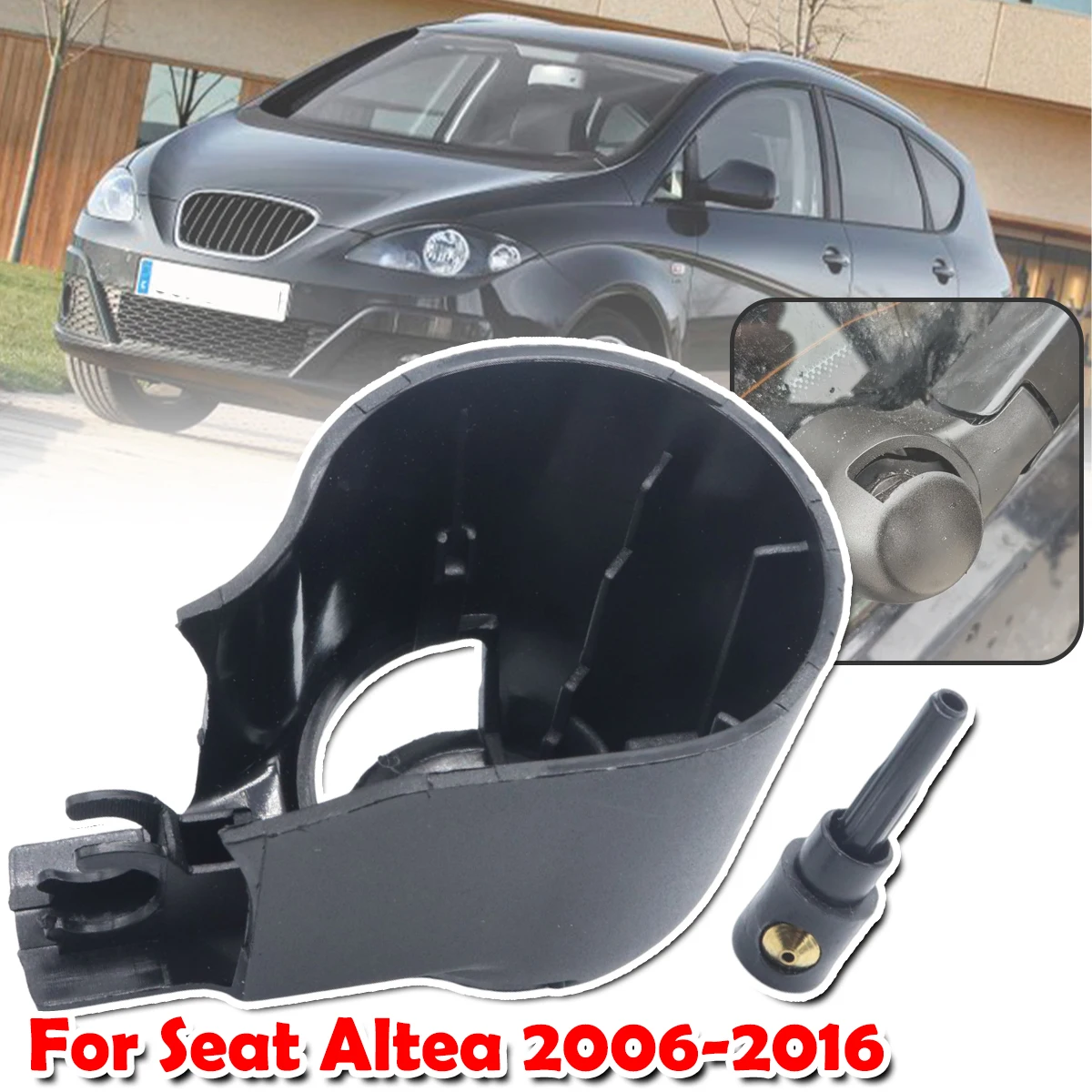 

For Seat Altea Car Rear Windshield Window Wiper Arm Rocker Bolt Cover Cap Washer Jet Nozzle Accessories 2006 2007 2008 - 2016