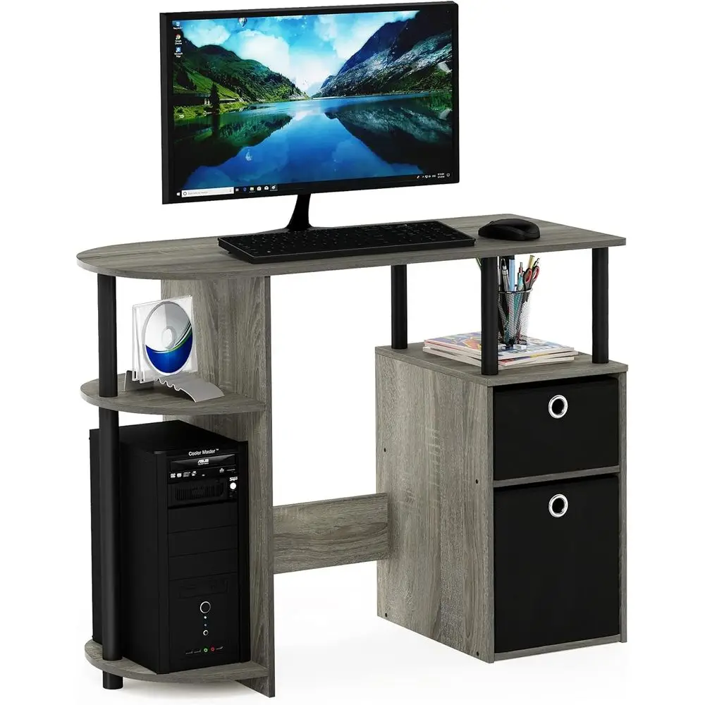 

JAYA Desk, 38.4" Wide Gaming Desk with Bin Ders, Computer Desk with Side Shel, Oice Desk or Study, Home Oice, Bedroom, Dorm, Stu