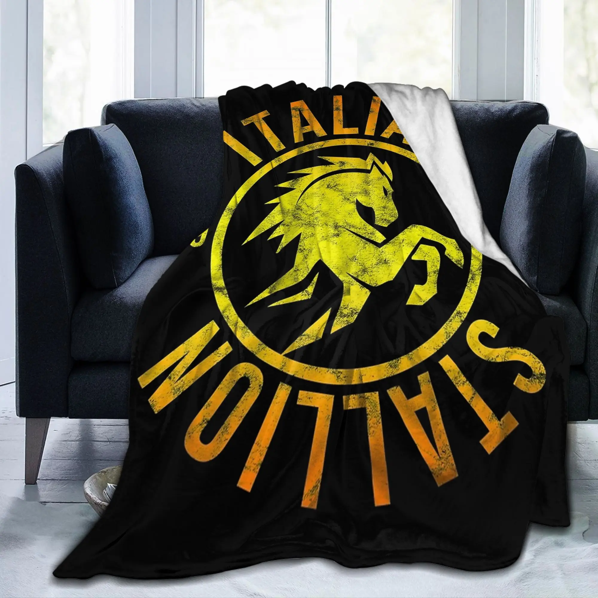 Rockys Italian Stallion Horse 1976 Blankets Flannel Boxing Movie Warm Throw Blankets for Bedding Gift Multi-function