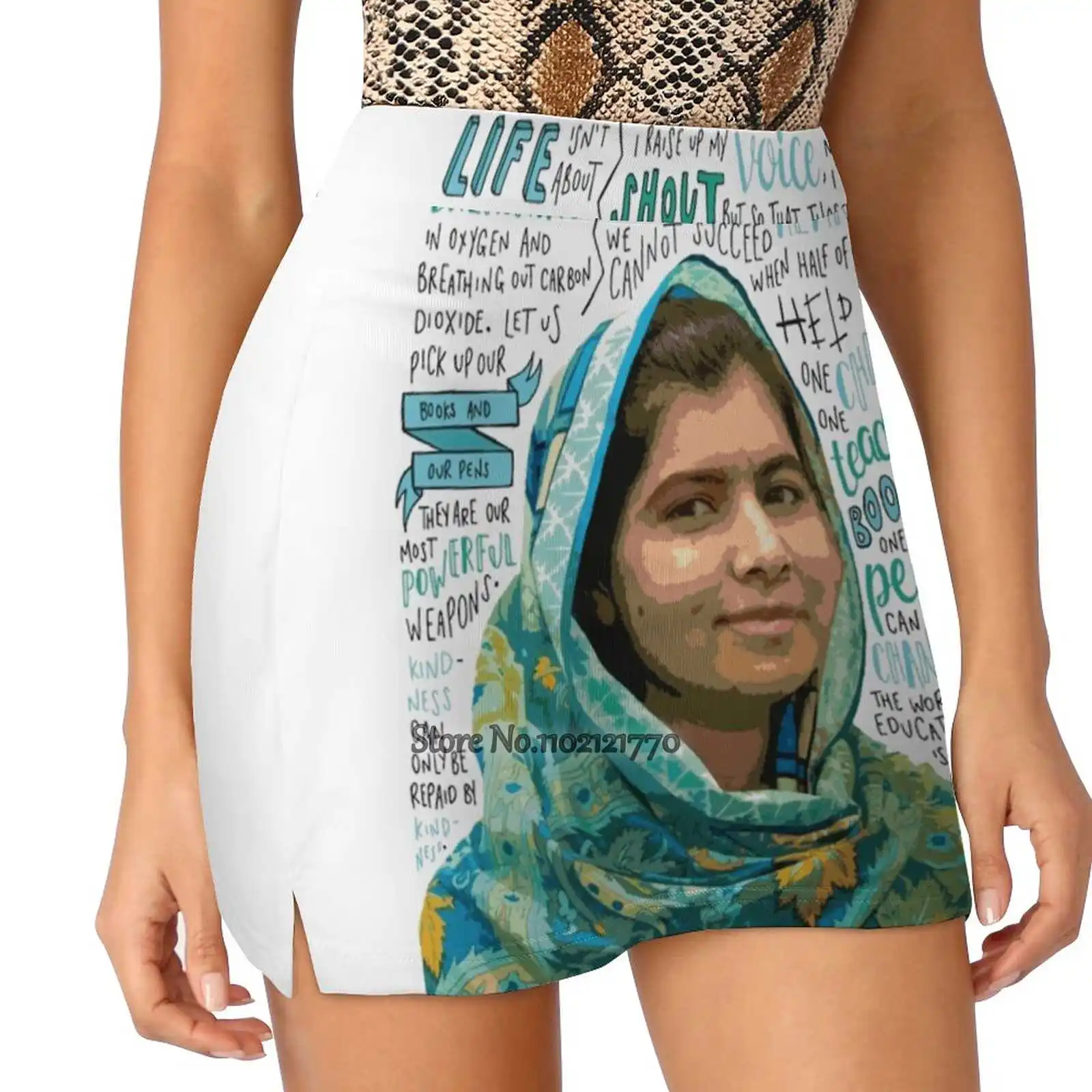 

Malala Yousafzai Women Tennis Skirts Golf Badminton Pantskirt Sports Phone Pocket Skort Malala Yousafzai Malala Yousafzei