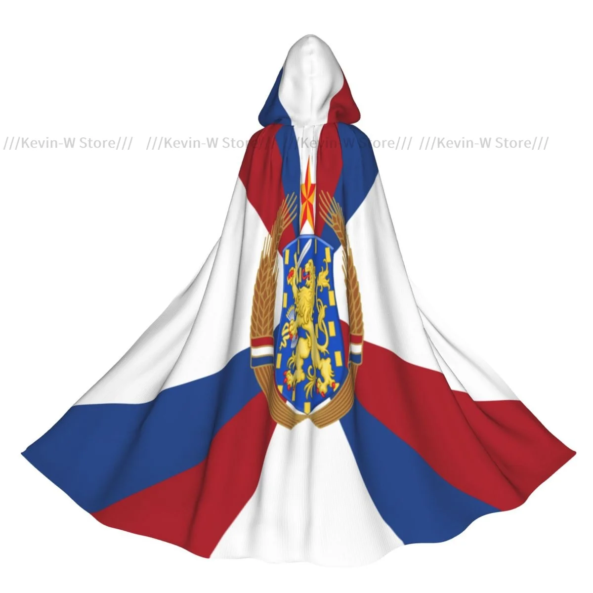 

Netherlands Flag Print Hooded Cloak Polyester Unisex Witch Cape Costume Accessory