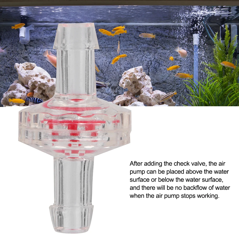 Transparent Check Valve Single Direction Backflow Prevention One Way Valve Plastic Air Flow Control Non Return Valve Fish Tank