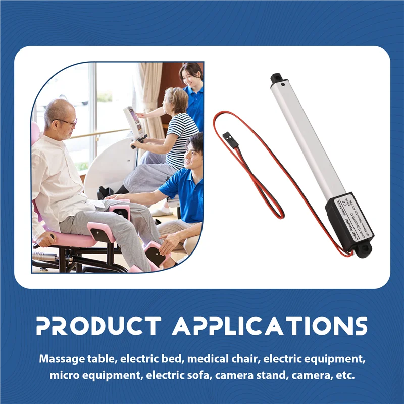 

AF95-DC 12V Waterproof IP54 Mini Linear Actuator 100 Mm Stroke Electric Linear Motor Window Opener 30 Mm/S Speed