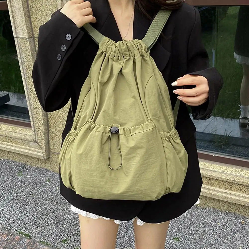 Large-Capacity Waterproof Sports Bag Fashionable Lightweight Drawstring Backpack for School, Books, Outdoor Activities, Travel view 4