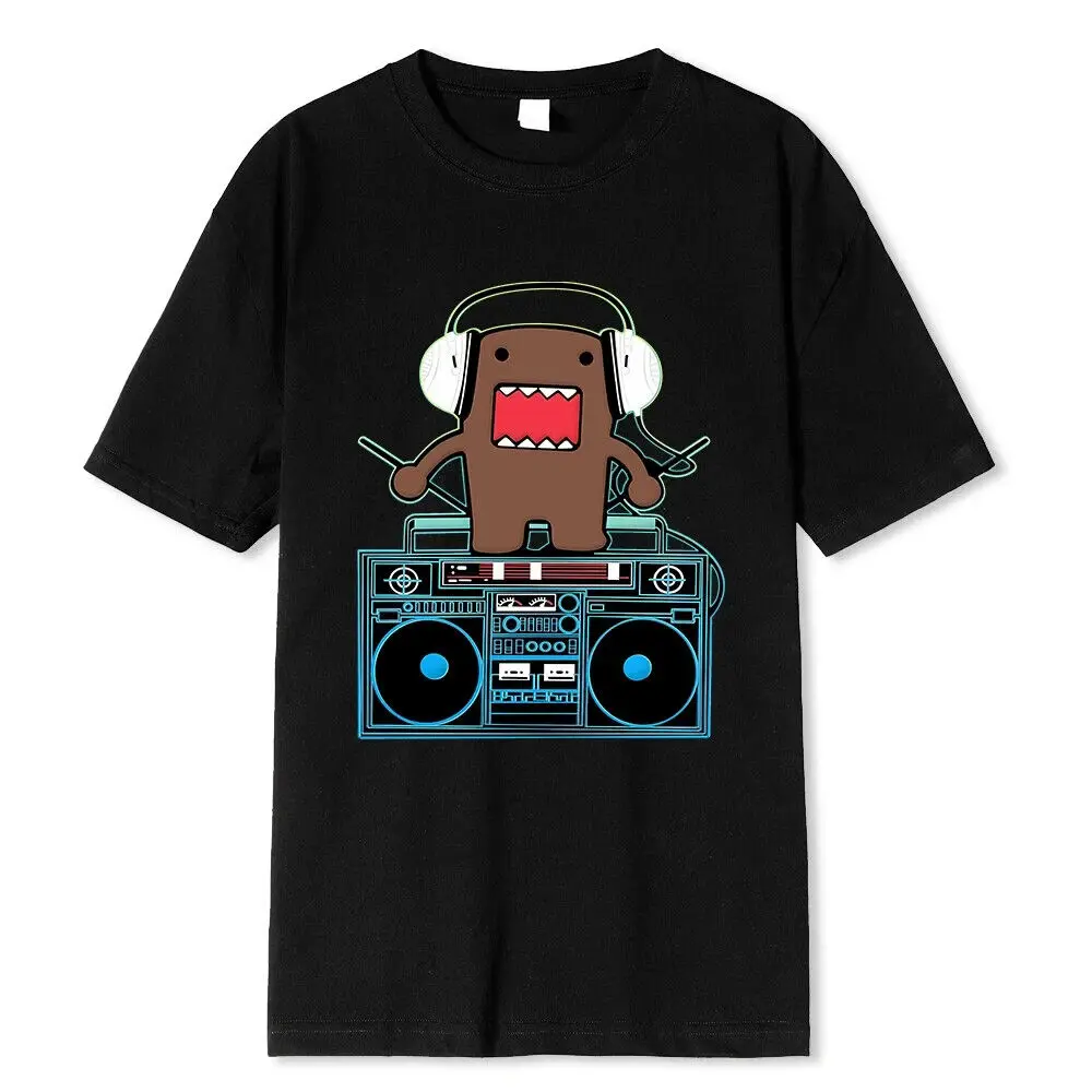 Domo Kun DJ Domo T Shirts Men Cotton Humorous T-Shirts Crewneck Tees