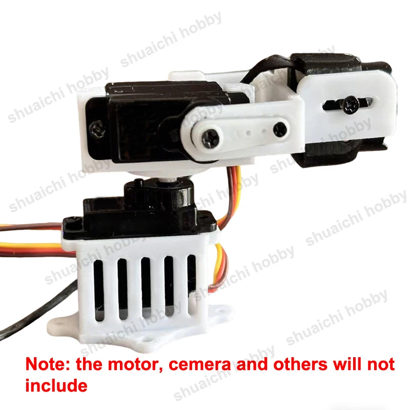 1Set Braket Pemasangan Gimbal Dua Sumbu 19X19Mm Dudukan Kamera Kontrol Servo 9G Cetak 3D Ringan untuk Aksesori Drone RC FPV