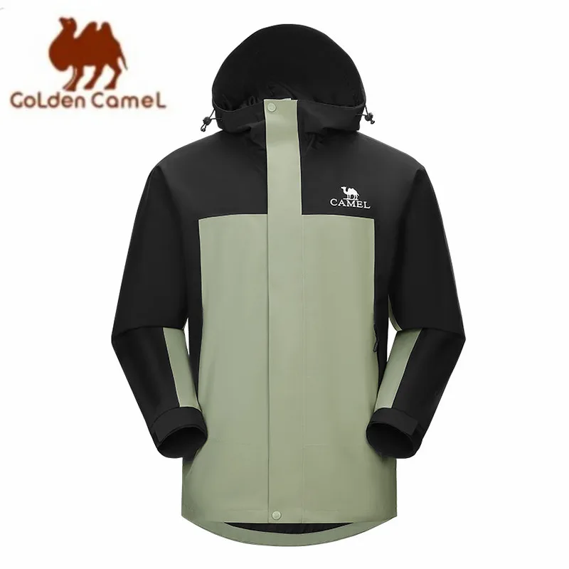 

GOLDEN CAMEL Hiking Jackets Men and Women Hard Shell Single Jacket Layer Windbreakers Waterproof Mountaineering Men's Rain Coats