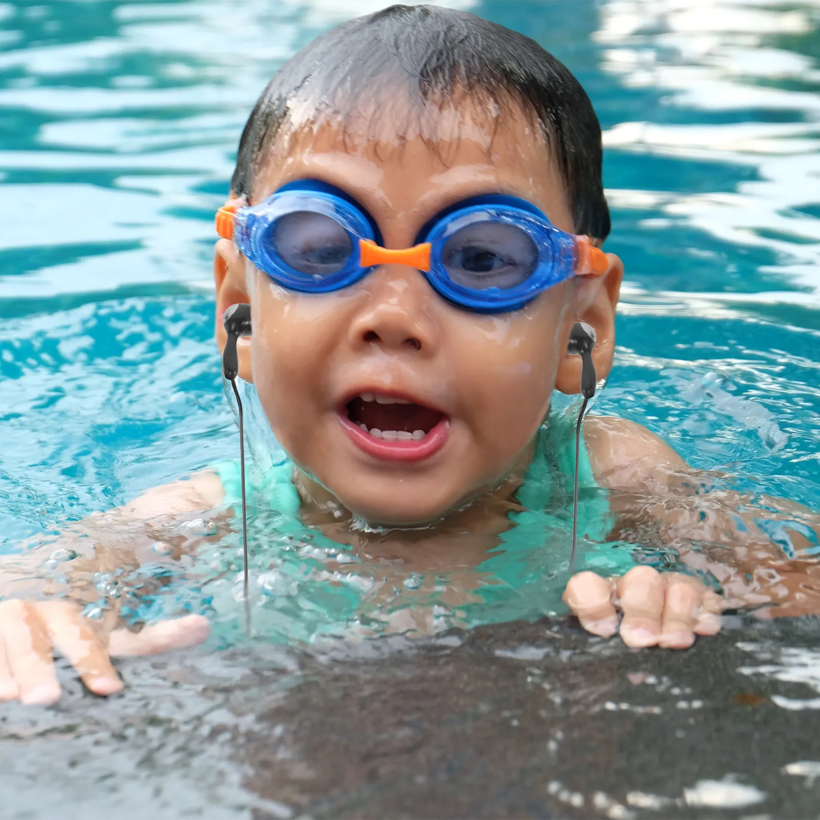 

2 шт. водонепроницаемые наушники для плавания, гибкие внутриканальные наушники для подводной музыки, для водных видов спорта