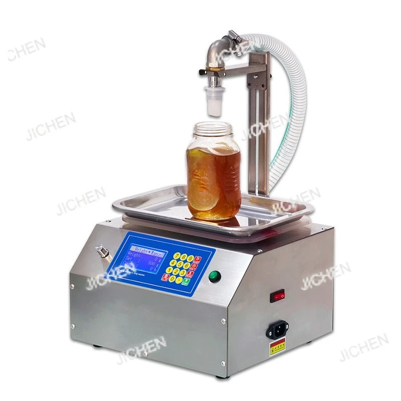 [Versión en inglés L15] Máquina de llenado de miel líquida pegajosa, pasta de tahini de pasta de pera de otoño cuantitativa de pesaje pequeño