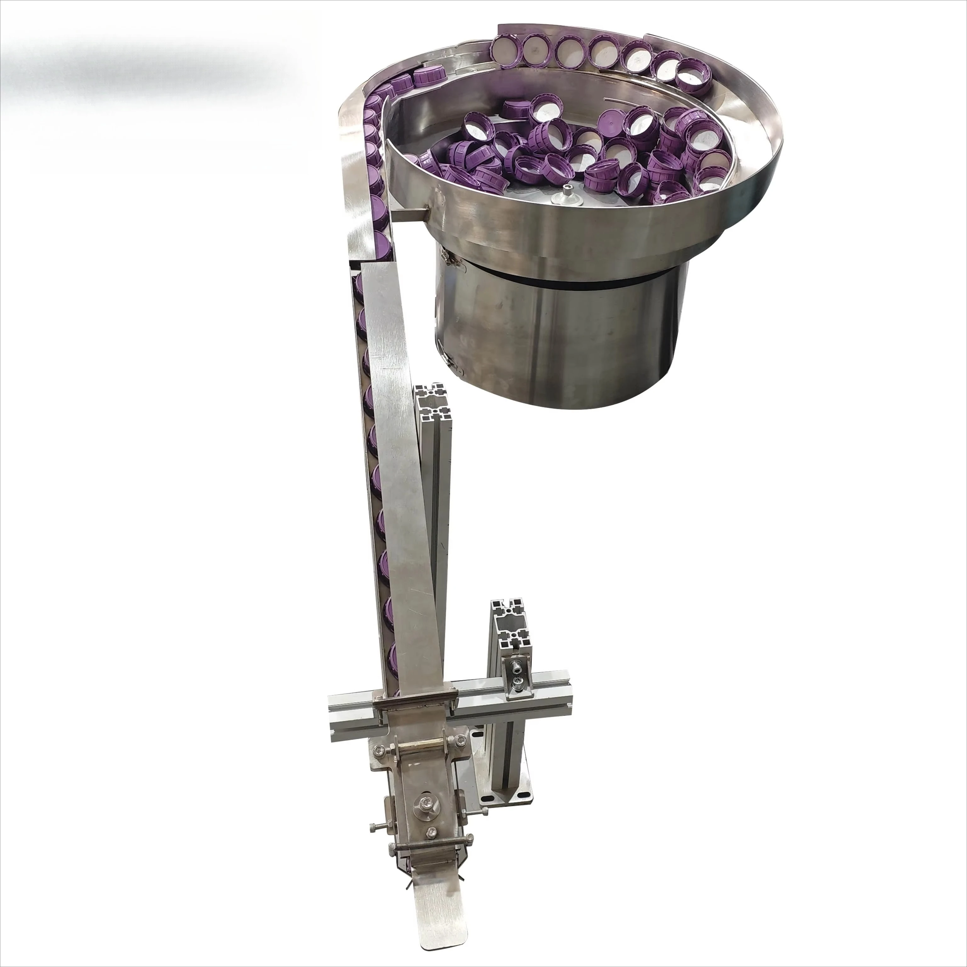 Bottle cap automatic packaging line feeding system vibrating bowl feeder vibrating feeder belt sealing machine