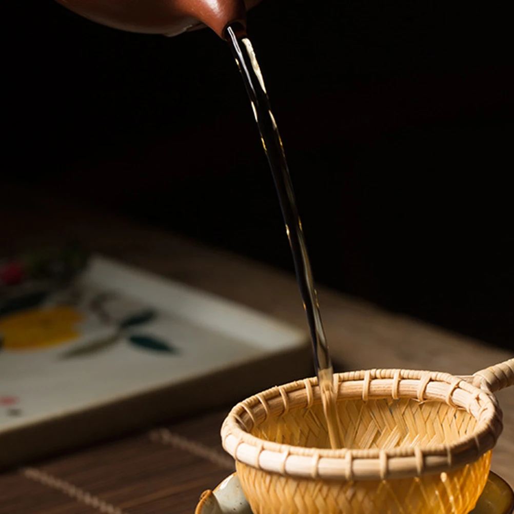 

Tea Strainer Mesh Filter Rattan Bamboo Fine Holes Prevent Scalds Easy Clean Safe Use Perfect Tea Infuser Gadget