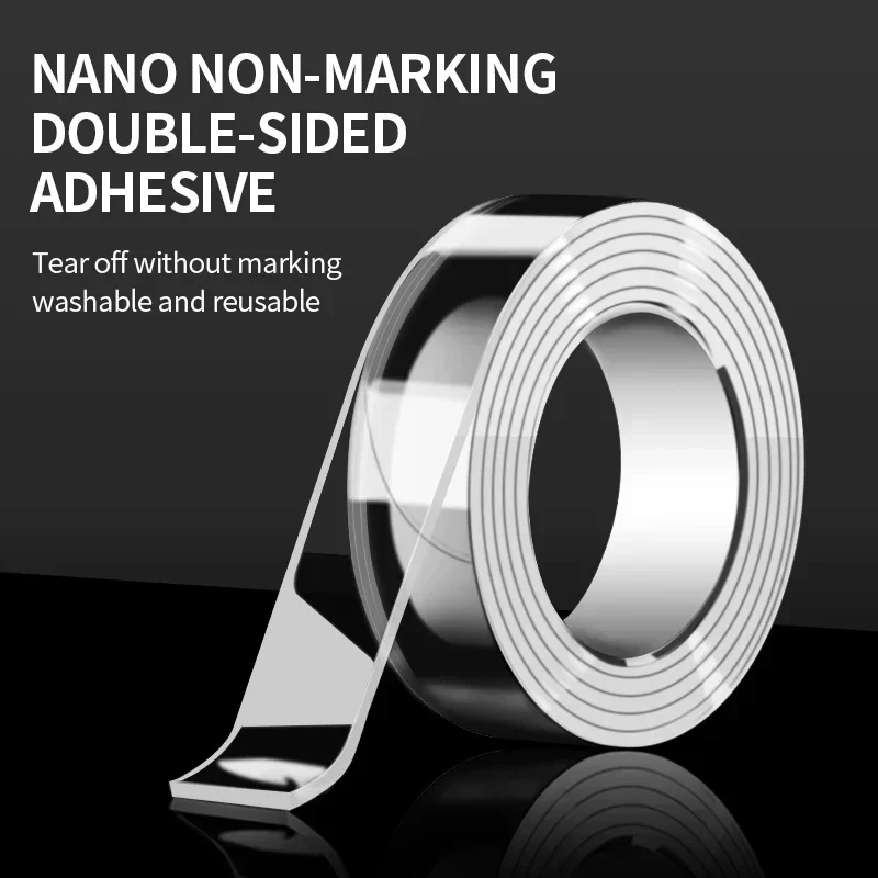 Ultra-strong Double-sided Adhesive Nano Tape Clear Removable Waterproof Extra Strong Sticky Strip Heavy-duty Two Side Tape