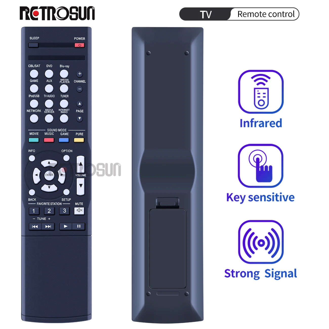 New RC-1181 Replaced Remote Control Fit for DENON AV Receiver AVR-X1000 AVR-1912 AVR-S710W Sub RC-1157