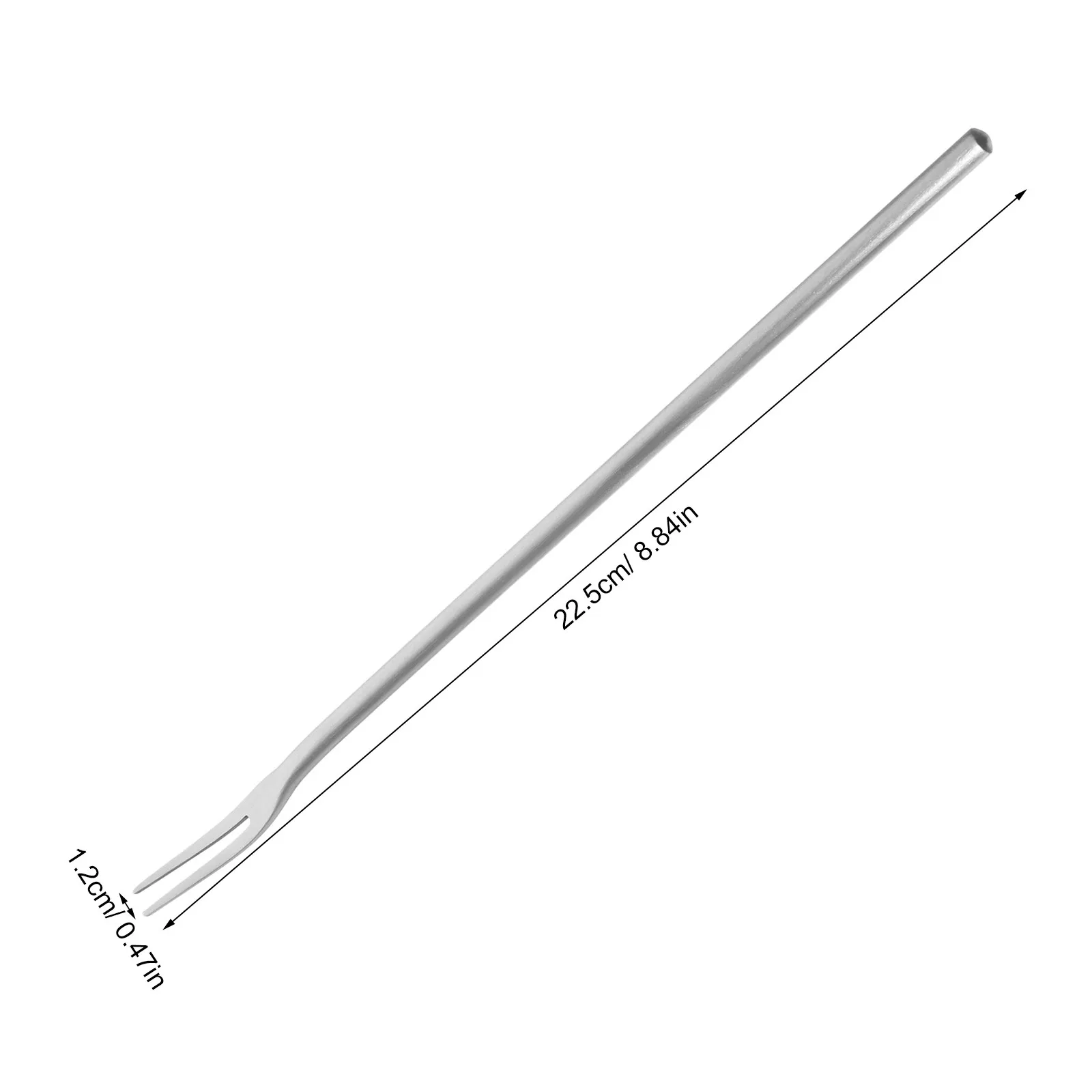 3Pcs Stainless Steel Fruit Forks Two Prong Long Handle Appetizer Dessert Forks for Wedding Party Snacks Fork for Fruit