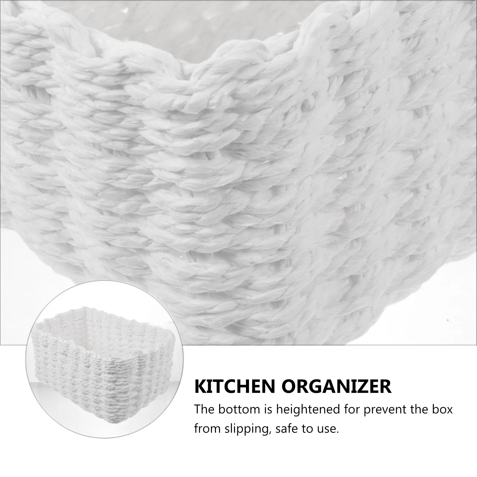 

3pcs Storage Baskets Set Rustic Home Organizer For Desktop Kitchen Dormitory Makeup Cosmetics Sundries Household Container