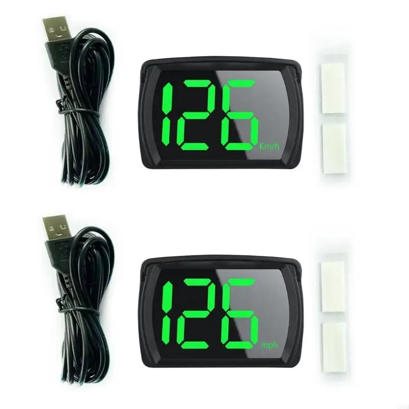 T3ED Car Speedometer HUD Head Up Display KMH/MPH Digital Speed Meter Gauges USB Connection for Car SUV Motorbike Scooters