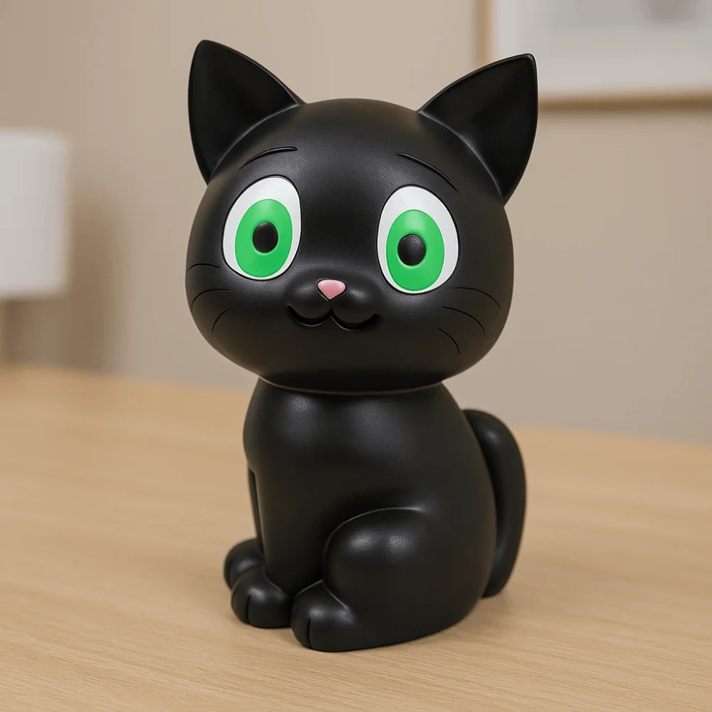 Tirelire Anti-chute pour chat noir, décorative, grande capacité, tirelire pour chat de dessin animé, modèle de réservoir d'épargne, modèle de chat