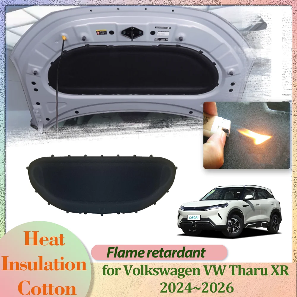 

Крышка двигателя капота автомобиля для BYD Yuan Up Atto 2 S1 Pro EV 2024 ~ 2026, изоляционный вкладыш, хлопковый звукоизоляционный тепловой коврик, аксессуары